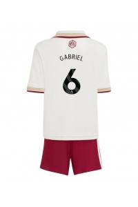 Fotbalové Dres Arsenal Gabriel Magalhaes #6 Dětské Třetí Oblečení 2025-26 Krátký Rukáv (+ trenýrky)